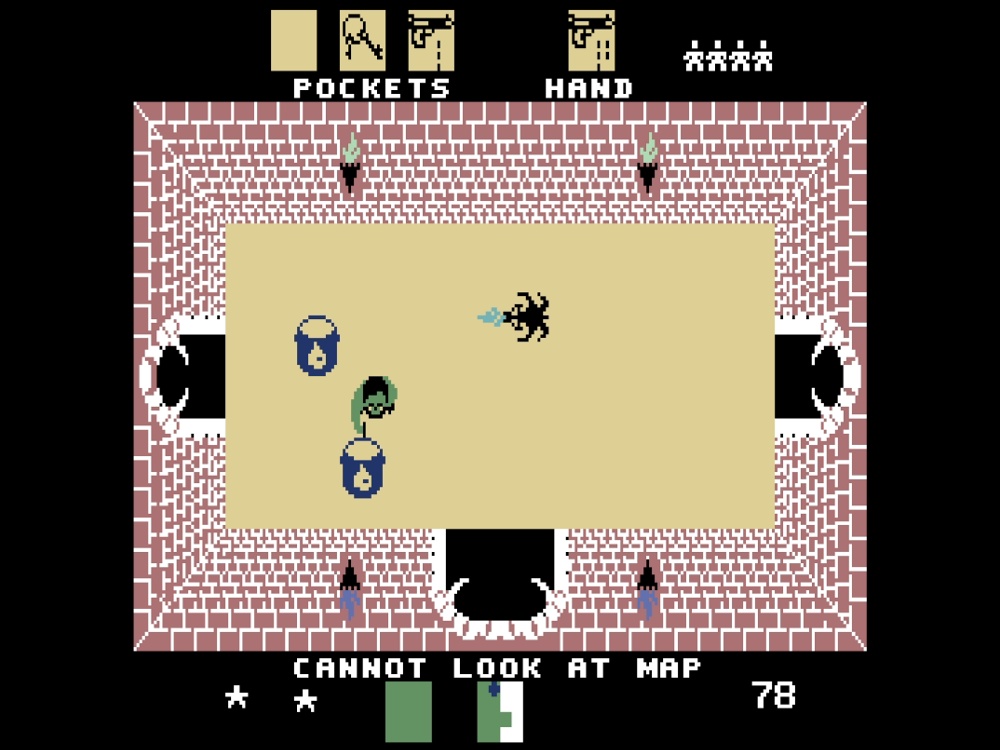 Gameplay of Alcazar: The Forgotten Fortress for Commodore 64